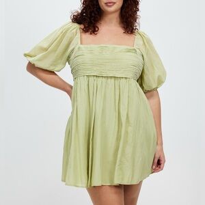 Abercrombie & Fitch Babydoll Puff Sleeve Mini Dress